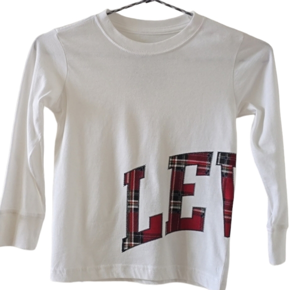 LEVIS SIGNATURE BRAND BOYS OFF-WHITE LONG SLEEVE TEE SHIRT SIZE 4 - Picture 2 of 9